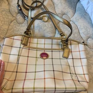 Plaid Coach bag